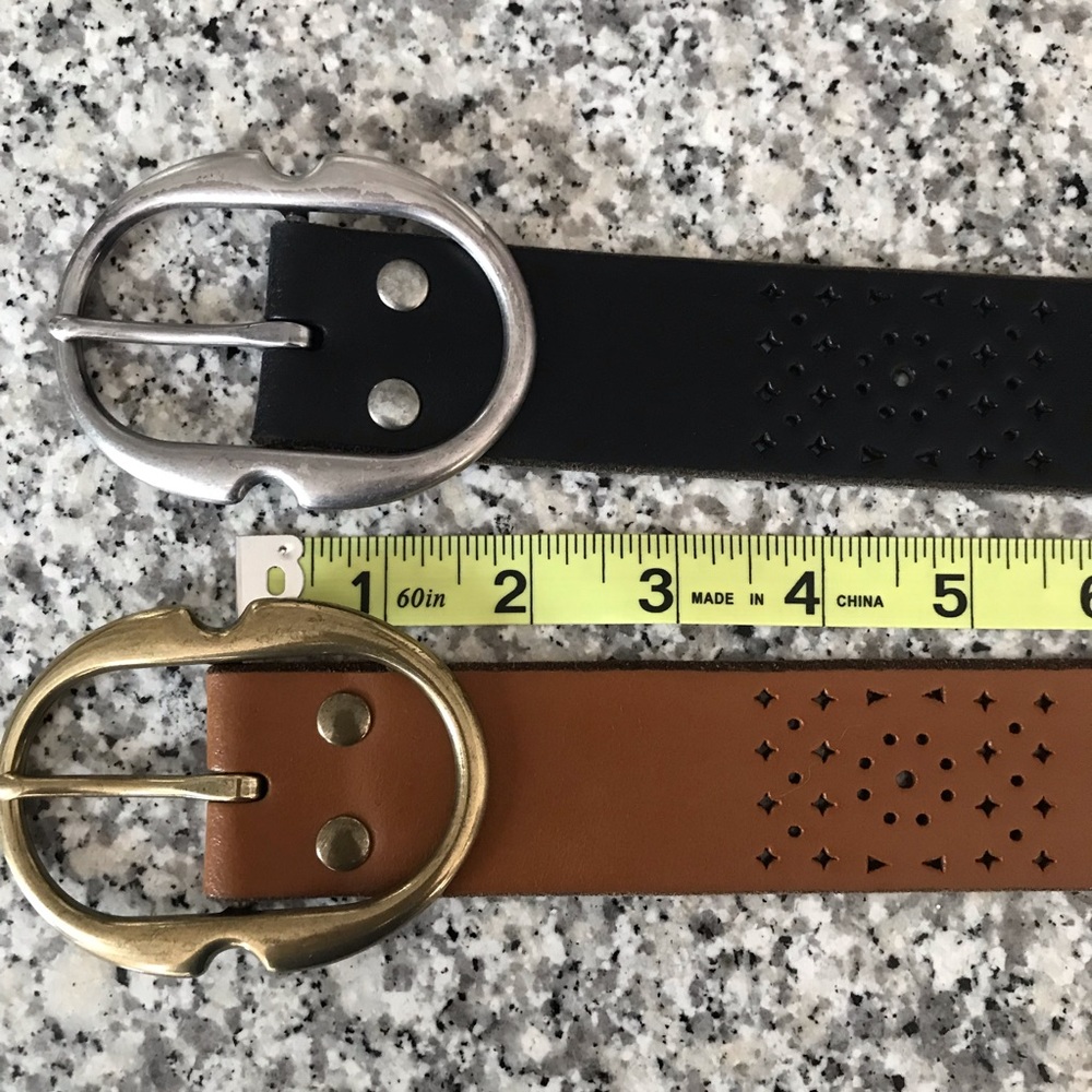 Leather Belt Pair 32” - Picture 2 of 8